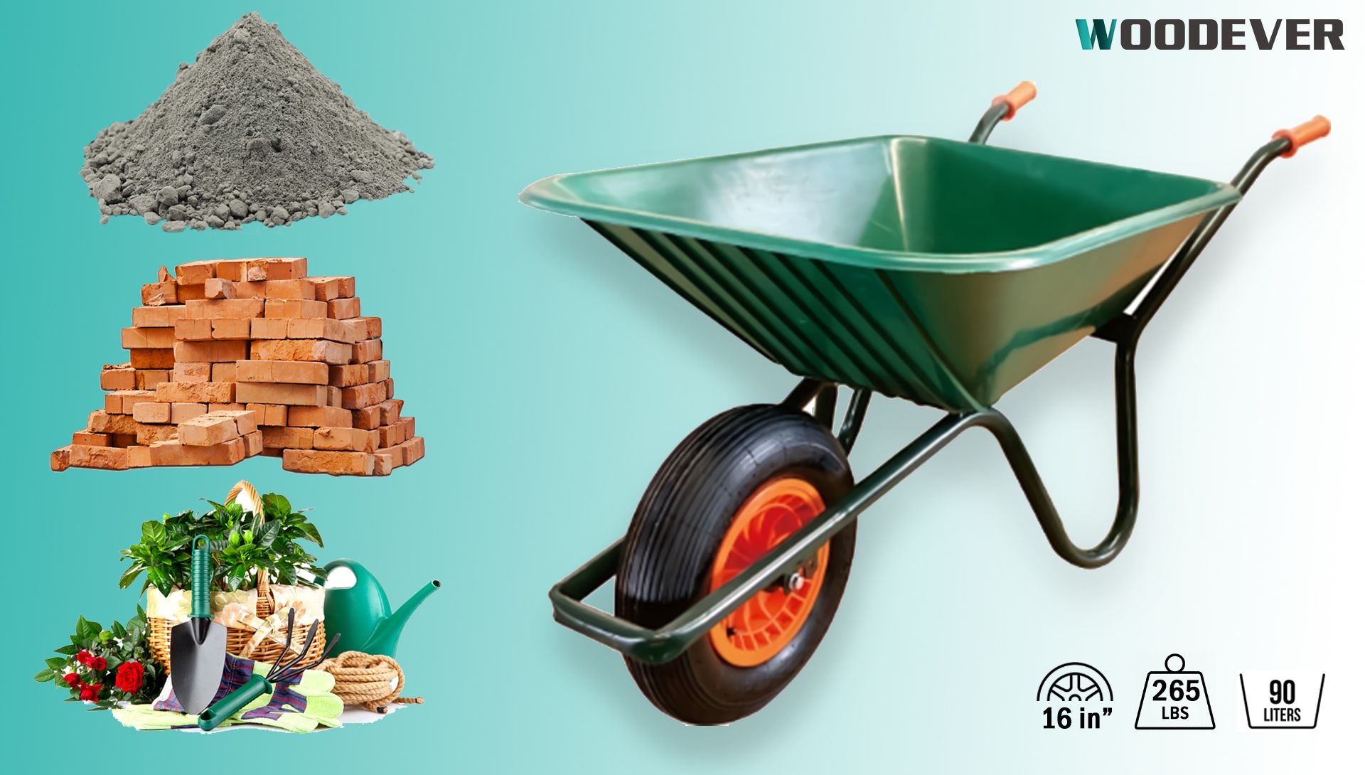 The best wheelbarrow for gardening and farming work is a combination of rigid PP plastic and a strong galvanized steel frame.